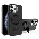 For iPhone 11 Pro Max Y-shape Holder MagSafe Rugged Shockproof Phone Case(Black) - 1