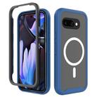For Google Pixel 9a Starry Sky Solid Color MagSafe TPU Clear PC Phone Case(Dark Blue) - 1