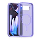 For Google Pixel 9a Skin Feel TPU Hybrid PC MagSafe Phone Case(Purple) - 1