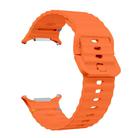 For Samsung Galaxy Watch Ultra 47mm Kalebol Wave-stitched Silicone Strap(Orange) - 2