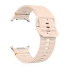 For Samsung Galaxy Watch Ultra 47mm Kalebol Wave-stitched Silicone Strap(Pink) - 2
