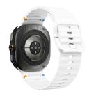 For Samsung Galaxy Watch Ultra 47mm Kalebol Wave-stitched Silicone Strap(White) - 3