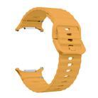 For Samsung Galaxy Watch Ultra 47mm Kalebol Wave-stitched Silicone Strap(Yellow) - 2