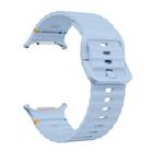 For Samsung Galaxy Watch Ultra 47mm Kalebol Wave-stitched Silicone Strap(Light Blue) - 2