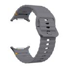 For Samsung Galaxy Watch Ultra 47mm Kalebol Wave-stitched Silicone Strap(Space Grey) - 2