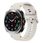 For Samsung Galaxy Watch Ultra 47mm Kalebol Wave-stitched Silicone Strap(Starlight) - 1