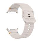 For Samsung Galaxy Watch Ultra 47mm Kalebol Wave-stitched Silicone Strap(Starlight) - 2