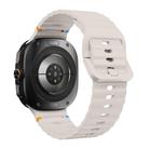 For Samsung Galaxy Watch Ultra 47mm Kalebol Wave-stitched Silicone Strap(Starlight) - 3