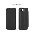 For iPhone 16e Magnetic Armor Series RFID Card Slots Leather Phone Case(Black) - 2
