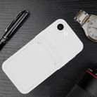 For iPhone 16e Skin Feel Card Contrast Color Button TPU Phone Case(White) - 2