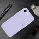 For iPhone 16e Skin Feel Card Contrast Color Button TPU Phone Case(Purple) - 2
