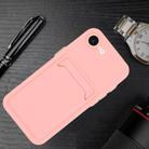For iPhone 16e Skin Feel Card Contrast Color Button TPU Phone Case(Pink) - 2