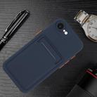 For iPhone 16e Skin Feel Card Contrast Color Button TPU Phone Case(Dark Blue) - 2