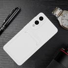For Samsung Galaxy S25 Edge 5G Skin Feel Card Contrast Color Button TPU Phone Case(White) - 2