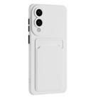For Samsung Galaxy S25 Edge 5G Skin Feel Card Contrast Color Button TPU Phone Case(White) - 3