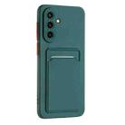 For Samsung Galaxy A56 5G Skin Feel Card Contrast Color Button TPU Phone Case(Dark Green) - 3