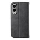 For Samsung Galaxy S25 Edge 5G Cubic Grid Calf Texture Magnetic Leather Phone Case(Black) - 3