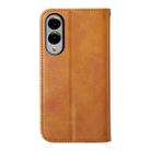 For Samsung Galaxy S25 Edge 5G Cubic Grid Calf Texture Magnetic Leather Phone Case(Yellow) - 3
