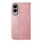 For Samsung Galaxy S25 Edge 5G Cubic Grid Calf Texture Magnetic Leather Phone Case(Rose Gold) - 3