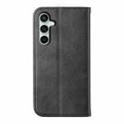For Samsung Galaxy S25 FE 5G Cubic Grid Calf Texture Magnetic Leather Phone Case(Black) - 3