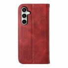 For Samsung Galaxy S25 FE 5G Cubic Grid Calf Texture Magnetic Leather Phone Case(Red) - 3