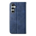 For Samsung Galaxy S25 FE 5G Cubic Grid Calf Texture Magnetic Leather Phone Case(Blue) - 3