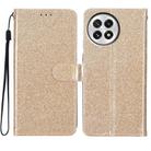 For OnePlus 13 Glitter Powder Flip Leather Phone Case(Gold) - 1