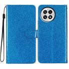 For OnePlus 13 Glitter Powder Flip Leather Phone Case(Blue) - 1