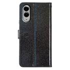 For Samsung Galaxy S25 Edge 5G Glitter Powder Flip Leather Phone Case(Black) - 3