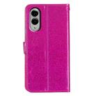 For Samsung Galaxy S25 Edge 5G Glitter Powder Flip Leather Phone Case(Rose Red) - 3