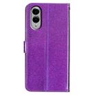 For Samsung Galaxy S25 Edge 5G Glitter Powder Flip Leather Phone Case(Purple) - 3