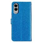 For Samsung Galaxy S25 Edge 5G Glitter Powder Flip Leather Phone Case(Blue) - 3