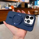 For iPhone 13 Pro Max Lens Frame Holder Blade MagSafe Phone Case(Dark Blue) - 1