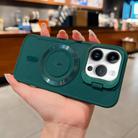 For iPhone 13 Pro Max Lens Frame Holder Blade MagSafe Phone Case(Deep Green) - 1