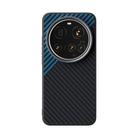 For Xiaomi 15 Ultra ABEEL C Carbon Fiber Series 6D Micro Relief MagSafe Phone Case(Black Blue) - 2