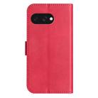 For Google Pixel 9a Dual-Folded S-shape Leather Phone Case(Rose Red) - 3