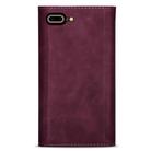 For iPhone 7 Plus / 8 Plus Skin Feel Zipper Horizontal Flip Leather Case with Holder & Card Slots & Photo Frame & Lanyard & Long Rope(Wine Red) - 3