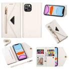 For iPhone 11 Skin Feel Zipper Horizontal Flip Leather Case with Holder & Card Slots & Photo Frame & Lanyard & Long Rope(White) - 1