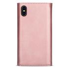 For iPhone XS / X Skin Feel Zipper Horizontal Flip Leather Case with Holder & Card Slots & Photo Frame & Lanyard & Long Rope(Rose Gold) - 3