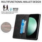 For Samsung Galaxy S25 FE 5G Business Solid Color Magnetic RFID Leather Phone Case(Black) - 3