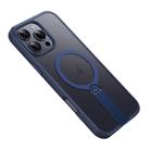 For iPhone 16 Pro Rotating Bar Holder Magnetic MagSafe Phone Case(Blue) - 1