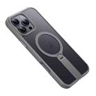 For iPhone 16 Pro Rotating Bar Holder Magnetic MagSafe Phone Case(Grey) - 1