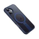 For iPhone 16 Plus Rotating Bar Holder Magnetic MagSafe Phone Case(Blue) - 1