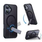 For iPhone 16 Rotating Bar Holder Magnetic MagSafe Phone Case(Grey) - 2
