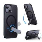 For iPhone 15 Rotating Bar Holder Magnetic MagSafe Phone Case(Grey) - 2