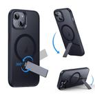 For iPhone 14 Plus Rotating Bar Holder Magnetic MagSafe Phone Case(Blue) - 2