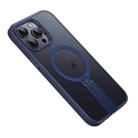 For iPhone 12 Pro Max Rotating Bar Holder Magnetic MagSafe Phone Case(Blue) - 1