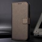 For Fossibot S1 5G Diamond Texture Leather Phone Case(Brown) - 2