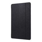 For Samsung Galaxy Tab S8 / Galaxy Tab S7 / T870 Silk Texture Three-fold Horizontal Flip Leather Case with Holder & Pen Slot(Black) - 2