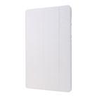 For Samsung Galaxy Tab S8 / Galaxy Tab S7 / T870 Silk Texture Three-fold Horizontal Flip Leather Case with Holder & Pen Slot(White) - 2